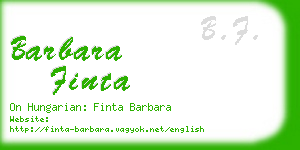 barbara finta business card